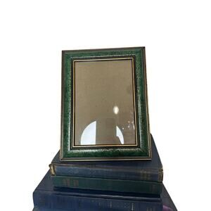 Vintage 5”x7” Green Burgandy Picture Frame CottagecCore 90s